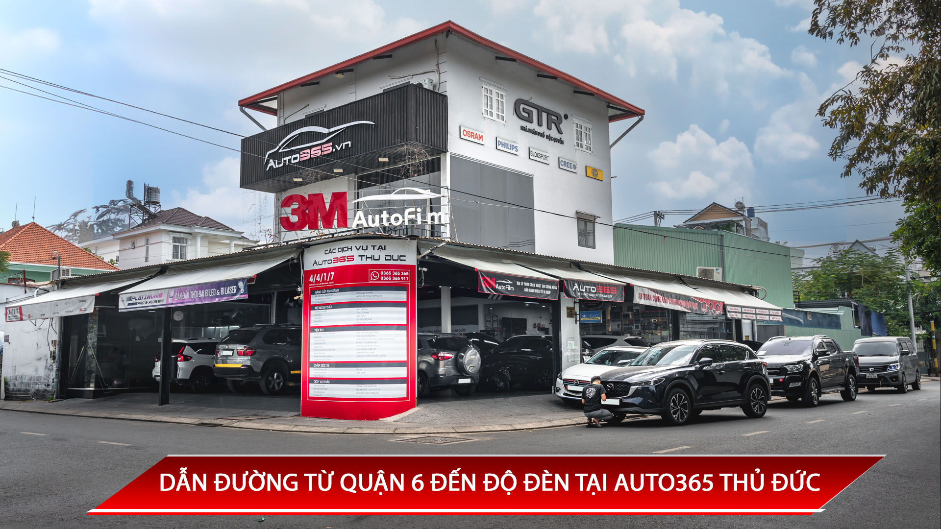 DẪN ĐƯỜNG TỪ QUẬN 6 ĐẾN ĐỘ ĐÈN TẠI AUTO365 THỦ ĐỨC